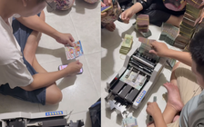 Trúng độc đắc, người phụ nữ ngồi đếm tiền bật khóc: 'Lần đầu thấy nhiều tiền vậy!'