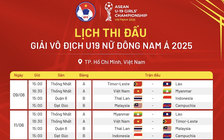 Lịch thi đấu đội nữ U.19 Việt Nam mới nhất: Mục tiêu vô địch, phá dớp trước người Thái