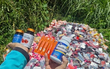 Xác định người đổ trộm hàng nghìn vỏ, hộp... thực phẩm chức năng ở vùng ven