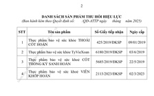 17 thực phẩm bảo vệ sức khỏe có quyết định thu hồi công bố sản phẩm