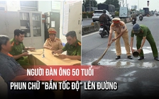 CSGT mời làm việc người phun chữ 'bắn tốc độ' cảnh báo cho người đi đường