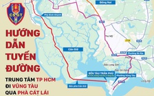 CSGT hướng dẫn lưu thông từ trung tâm TP.HCM đi Vũng Tàu qua phà Cát Lái