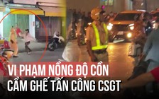 Cầm ghế tấn công CSGT giữa đường, người đàn ông bị khống chế tại chỗ