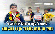 Nam sinh được 'thưởng nóng' 50 triệu đồng sau khi giành huy chương bạc Olympic toán quốc tế
