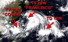 Bão số 4 mạnh cấp 10, tây bắc Thái Bình Dương xuất hiện cùng lúc 3 cơn bão