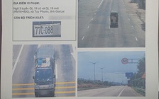 Xe tải chạy quá tốc độ 21 lần trong 7 tháng
