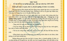 Phường ở Đà Nẵng kêu gọi ủng hộ học sinh nghèo thay vì nhận hoa khai giảng