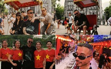 Siêu sao tỉ view J Balvin ngồi xích lô, dạo hồ Gươm, 'check-in' cờ đỏ sao vàng