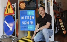 'Kỹ sư tay ngang' chế tạo thiết bị an toàn giao thông năng lượng mặt trời