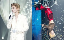 BB Trần trình diễn mạo hiểm, suýt gặp sự cố khi đu người trên cao