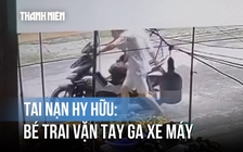 Hy hữu: Bé trai 7 tuổi vặn tay ga xe máy gây tai nạn thương tâm