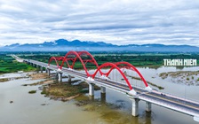 Cận cảnh cầu vòm thép 850 tỉ đồng bắc qua sông Trà Khúc
