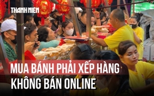 Nườm nượp đội mưa chờ mua bánh Phương Diêm Thuận