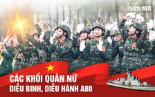Ngắm các khối quân nữ trong đội hình diễu binh, diễu hành A80