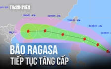 Bão Ragasa tiếp tục tăng cấp, sóng biển cao trên 10 mét
