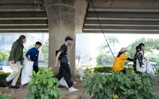 Người Việt, người nước ngoài thu gom hàng tấn rác thải trên đường phố