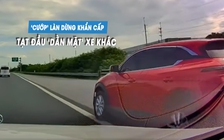 Phẫn nộ ô tô con vượt ẩu, phanh gấp 'cà khịa' xe khác trên cao tốc
