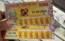 Hiếm gặp: Hai vé số dãy 444444 trúng xổ số miền Nam đài Tiền Giang