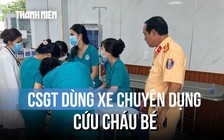 CSGT dùng xe chuyên dụng cứu bé trai 1 tuổi