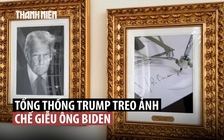 Ông Trump treo ảnh giễu ông Biden trên ‘Đại lộ Danh vọng Tổng thống’ ở Nhà Trắng