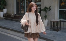 Ngọt lịm ngày thu với áo babydoll và chân váy