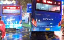 Xe buýt dừng đè vạch mắt võng ở phường Sài Gòn, người dân quay clip báo CSGT