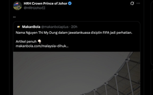  'Ám chỉ tiêu cực' đến nhân vật đặc biệt của Việt Nam: Hành động thiếu cao thượng của bóng đá Malaysia?