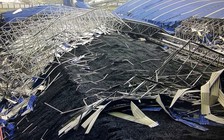 Bão số 10: Kho than Nhà máy Nhiệt điện Vũng Áng 2 đổ sập, nhiều nhà dân tốc mái