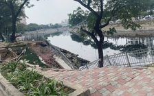 Sụt lún nghiêm trọng ven bờ kênh Tàu Hủ, TP.HCM