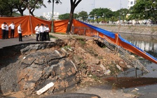 Kiểm tra bờ kênh Tàu Hủ sạt lở, lãnh đạo TP.HCM yêu cầu khắc phục khẩn cấp