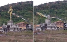 Thái Lan dựng tượng Phật tại nơi dỡ tượng thần Vishnu ở biên giới, Campuchia lên tiếng