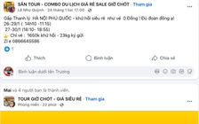 Cảnh giác vé giả, tour giả thời điểm cận tết