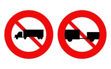 Phân biệt sai biển cấm xe kéo rơ-moóc có thể bị phạt đến 22 triệu đồng