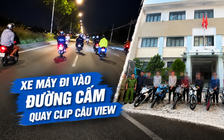Chạy xe máy vào đường cấm để câu view, bị CSGT TP.HCM xử lý