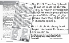 Lúng túng việc thu chi khi không còn quỹ phụ huynh