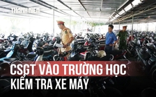 CSGT vào tận bãi giữ xe trong trường học ở Đồng Nai để kiểm tra