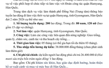 Tuyển 200 lao động phổ thông đi Hàn Quốc làm nông nghiệp, lương 38 triệu đồng/tháng