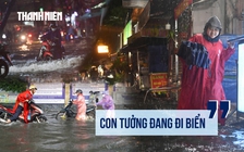 Đường D5 ngập gần 4 tiếng, sinh viên lội nước về nhà: 'Tưởng đang đi biển'
