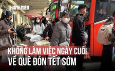 Giao thông ùn tắc, người dân tay xách nách mang rời Thủ đô về quê ăn Tết