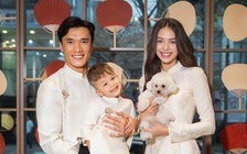 Thủ môn Bùi Tiến Dũng về quê đón tết: Nhóc tì lai gây sốt, cực đáng yêu