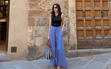 Duyên dáng đầu xuân cùng trang phục màu xanh cô ban