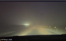 Tạm cấm đường cao tốc Mai Sơn - QL45 do sương mù dày đặc