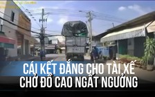 Thót tim xe tải chở đồ cao ngất ngưởng, rơi bao hàng trúng người đi đường