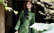 Áo dài xanh lá, lựa chọn mới của vẻ đẹp quốc dân ngày tết
