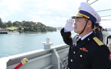 Hình ảnh tàu hộ vệ tên lửa 016-Quang Trung trong Lễ duyệt binh tàu Hải quân quốc tế