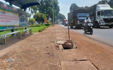 Hố trước trạm xe buýt