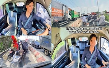 Ô tô vào làn hỗn hợp ùn ứ gây tranh cãi: Đúng luật nhưng có 'đúng tình'?