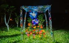 Học sinh 'kể chuyện' về môi trường bằng nghệ thuật sắp đặt từ rác thải