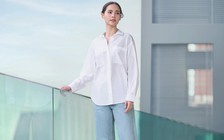 Áo sơ mi kết hợp quần denim tạo nên bản phối cuốn hút ngày đầu hè