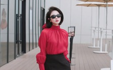 Sắc đỏ nồng nàn kết hợp đen huyền bí tạo diện mạo thời thượng